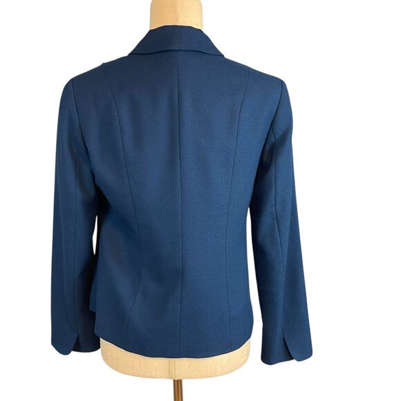 Pendleton Classic 100% Virgin Wool Single Button Lined Blazer Teal Blue Size 6 - Picture 5 of 7